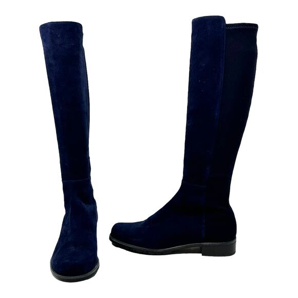 Stuart Weitzman blue leather 5050 knee length boots size 7M - Picture 9 of 16
